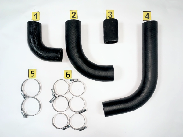 Патрубки радиатора 3102 (406дв.) 5шт. с хомутами ФАРЕР