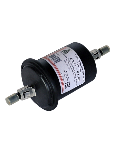 Фильтр топливный Экофил ВАЗ 2123, 1118, ZAZ-Daewoo (клипсы) ПЛАСТИКОВЫЙ