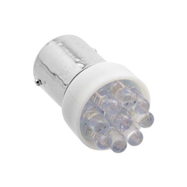 Лампа светодиодная Т15 12V-9LED WHITE ВА15S Маяк (указ.поворота,стоп-сигнал)