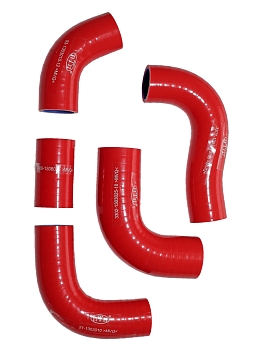 Патрубки радиатора Г-ль 3302 дв. 406 (к-т 5 шт.) красный ПТП