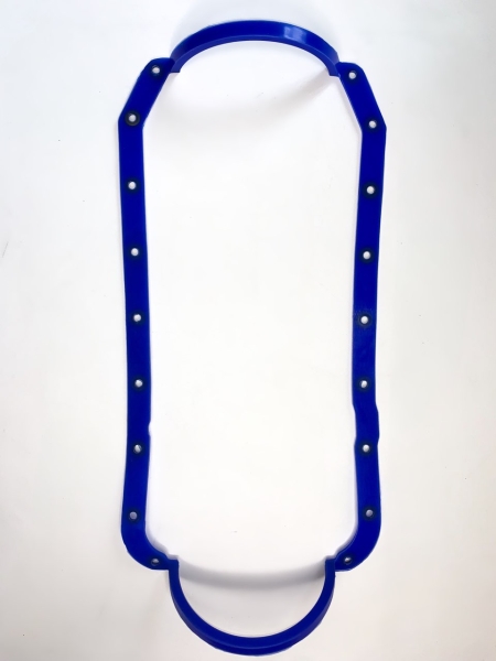 Прокладка масл. картера Г-ль дв.УМЗ-4216 (силикон с пресс-шайбами) синий