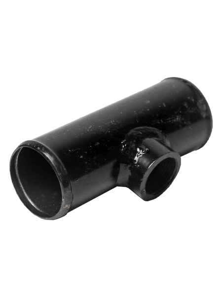 Патрубок радиатора подводящий металлический, прямой, под датчик Г-3102 D=38мм, L=100мм