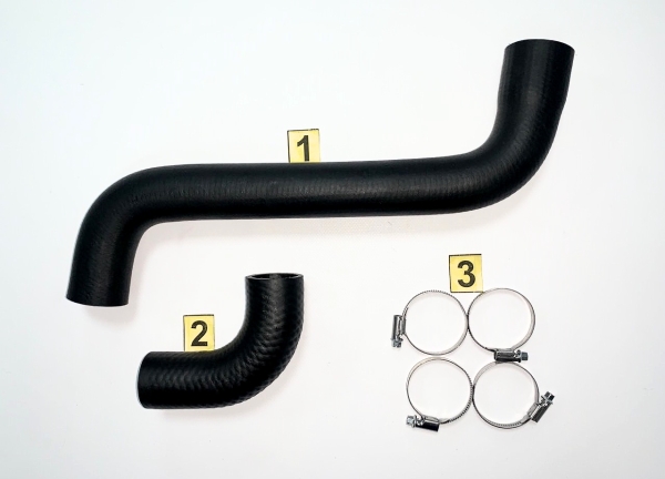 Патрубки радиатора Вал-й дв.Cummins ISF 3.8 (к-т 2 шт. с хомутами NORMA) ФАРЕР