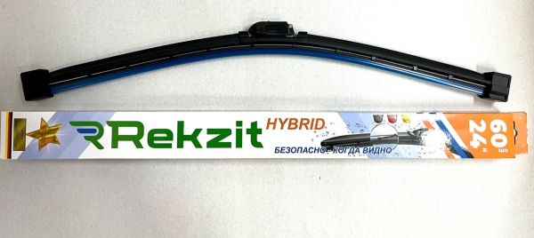 Щетка стеклоочистителя бескаркасная 24/60 см Hybrid REKZIT