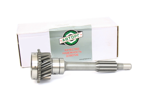 Вал первичный УАЗ-452 КПП 4-ст. н\о под стопор (вал d=29) "Авторг"