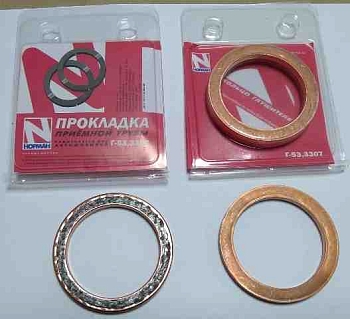 Прокладка трубы глушителя (приемной) Г-53 медь