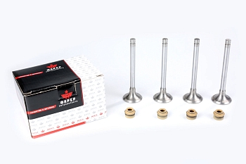 Клапана выпускные дв. 24, 451 ОРИГИНАЛ (к-т 4 шт. с м/с колпачками) ФАРЕР