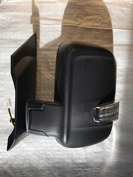 Зеркало заднего вида /Г-ль NEXT/(одноногое) руч. привод, обогрев, с повт, тисненое (черное) левое